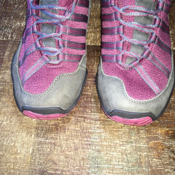 KURU Chicane Sneaker Womens 8.5 Wide Grey Pink Hiking Shoe Walking Gorpcore - Picture 4 of 9